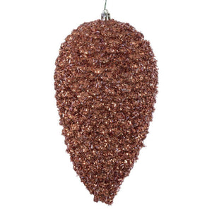 10" Rose Gold Glitter Pinecone Christmas Ornament (2 Pack) 1