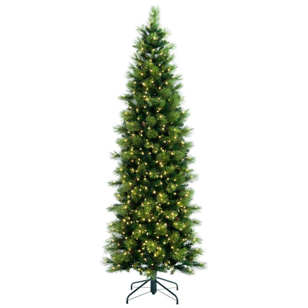12' x 45" Slim Emerald 900 Light Warm White Artificial Christmas Tree 1