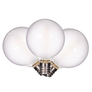 G40 Candelabra Screw Base White Replacement LED Light Bulb 1