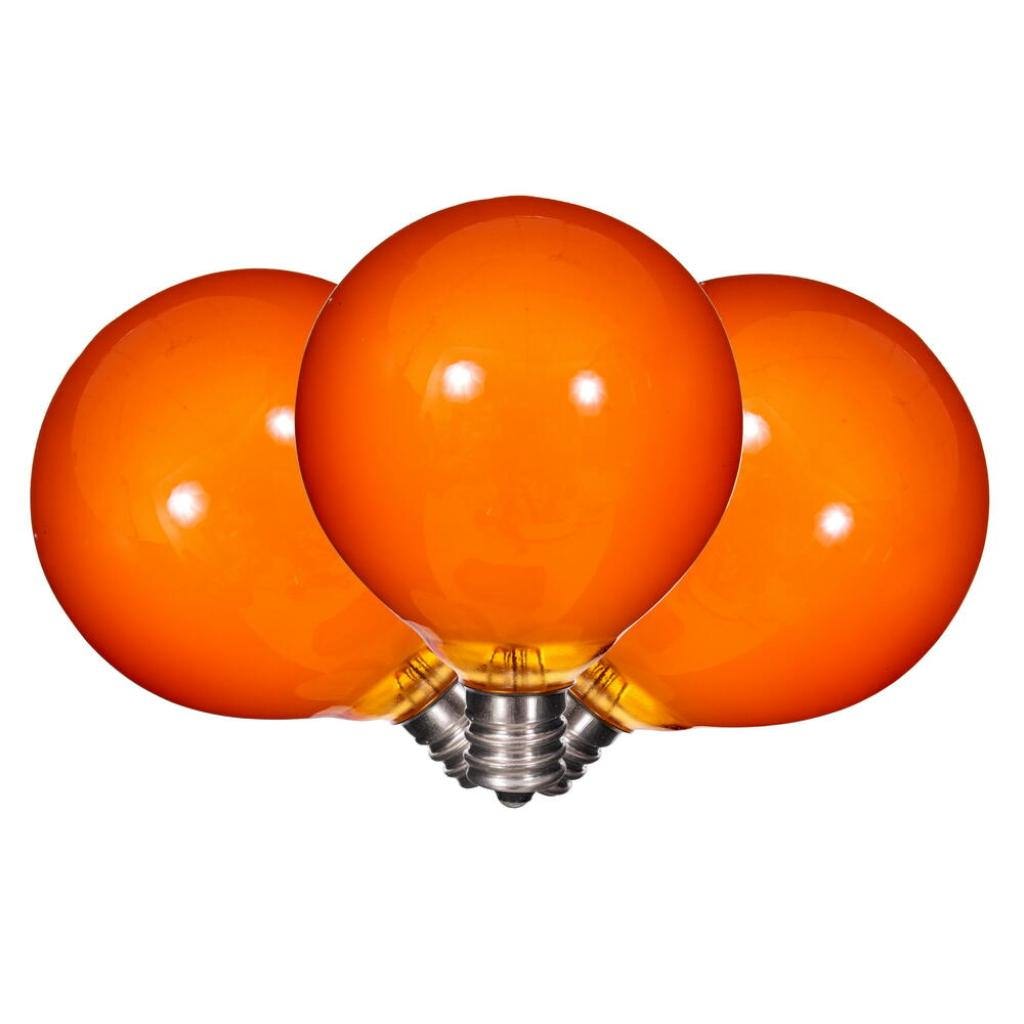 G50 Candelabra Screw Base Amber Replacement LED Light Bulb 1