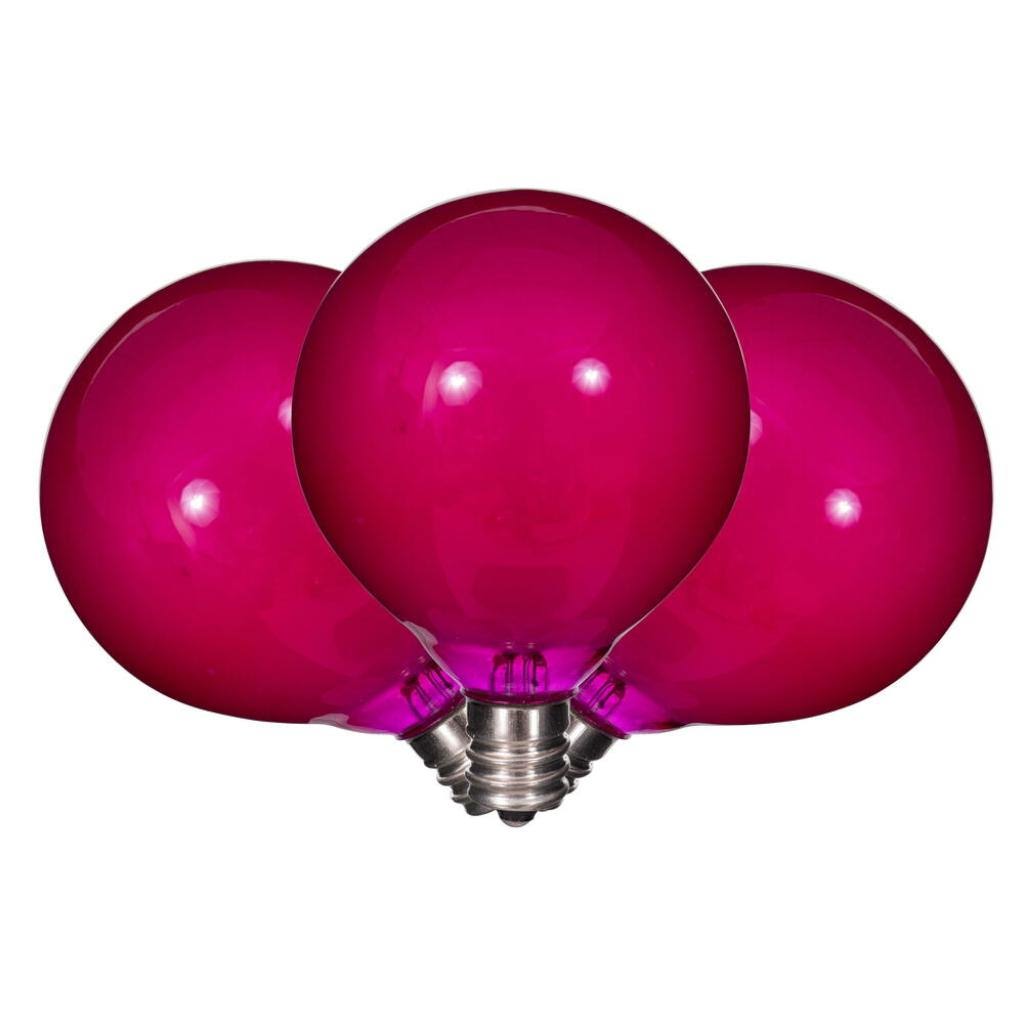 G50 Candelabra Screw Base Pink Replacement LED Light Bulb 1