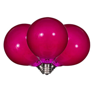 G50 Candelabra Screw Base Pink Replacement LED Light Bulb 1