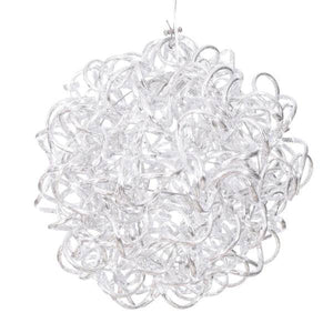 10" 40 Light Green Spiral Silver Aluminum LED Sphere 2