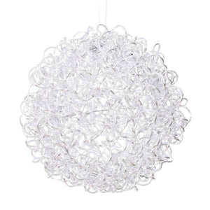 14" 120 Light Green Spiral Silver Aluminum LED Sphere 2