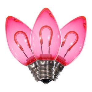 0.6 watt 120 volt C7 Candelabra Screw Base Pink Replacement LED Light Bulb (25 Pack) 2