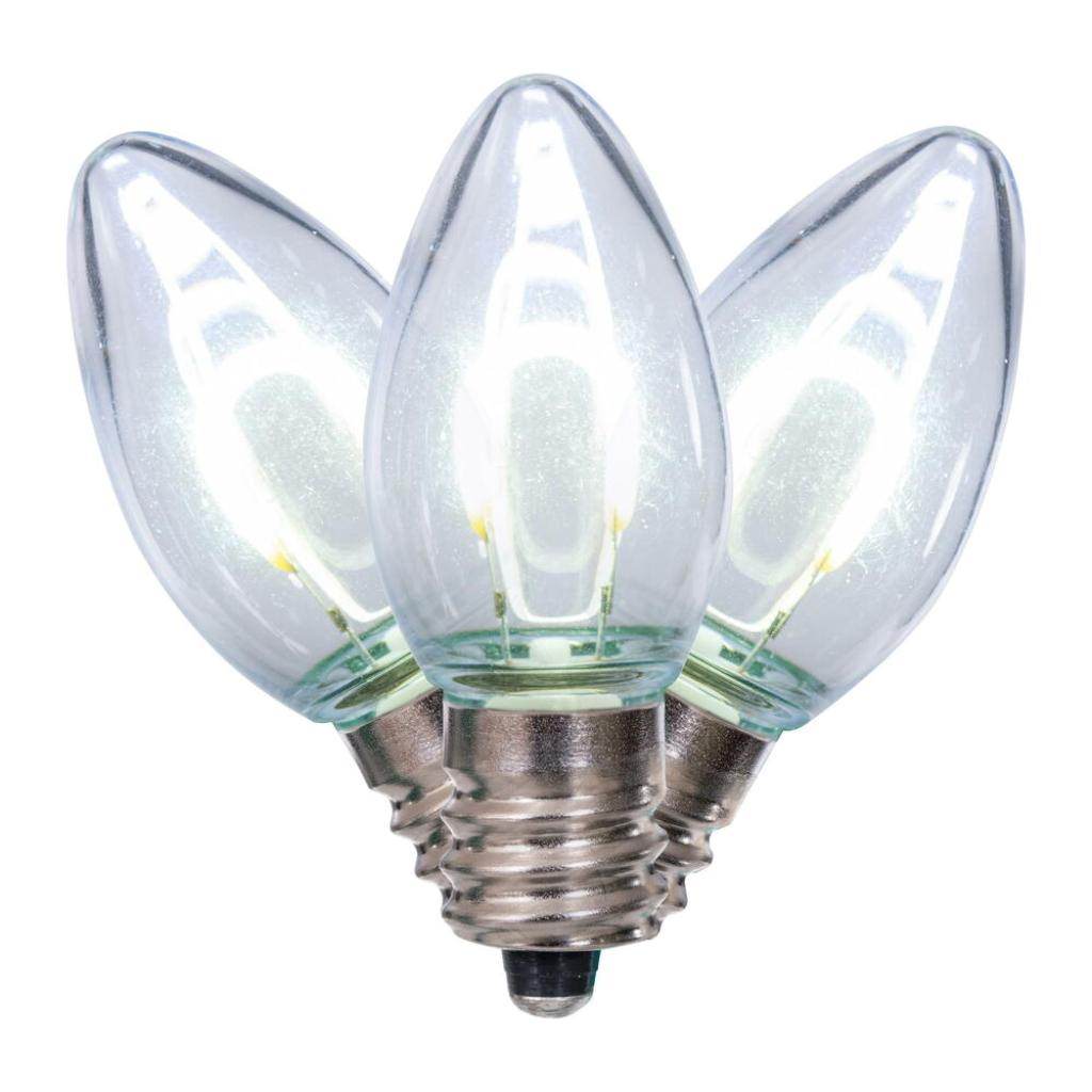 0.6 watt 120 volt C7 Candelabra Screw Base Pure White Replacement LED Light Bulb (25 Pack) 1
