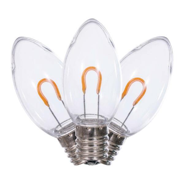 0.6 watt 120 volt C9 Intermediate Screw Base Warm White Replacement LED Light Bulb (25 Pack) 2