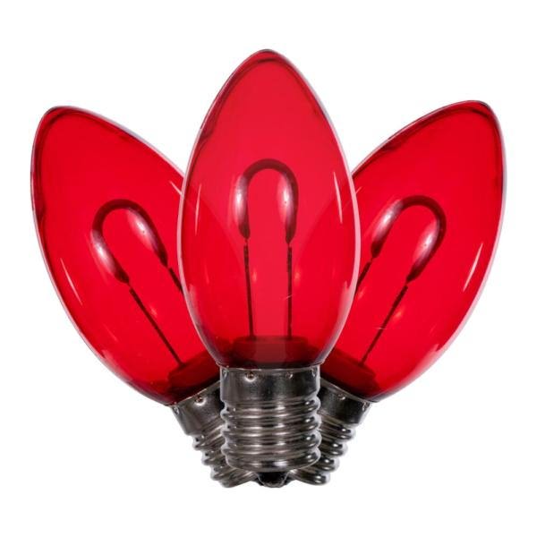 0.6 watt 120 volt C9 Intermediate Screw Base Red Replacement LED Light Bulb (25 Pack) 2