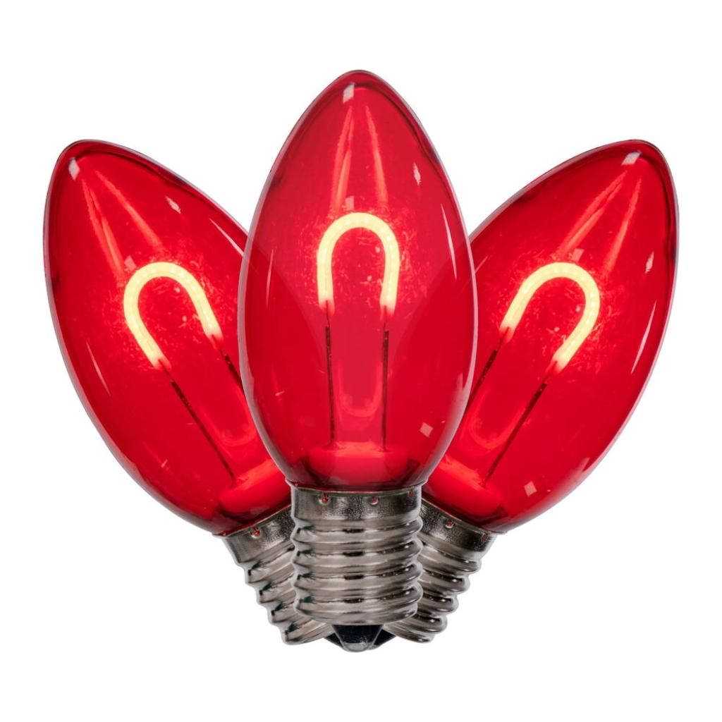 0.6 watt 120 volt C9 Intermediate Screw Base Red Replacement LED Light Bulb (25 Pack) 1