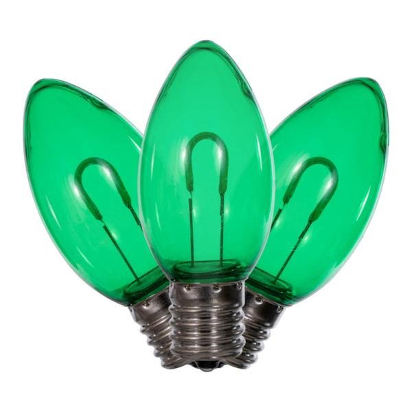 0.6 watt 120 volt C9 Intermediate Screw Base Green Replacement LED Light Bulb (25 Pack) 2