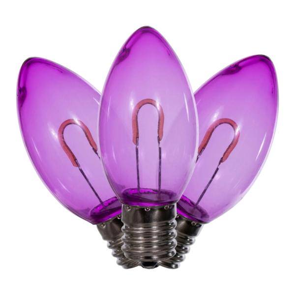 0.6 watt 120 volt C9 Intermediate Screw Base Purple Replacement LED Light Bulb (25 Pack) 2