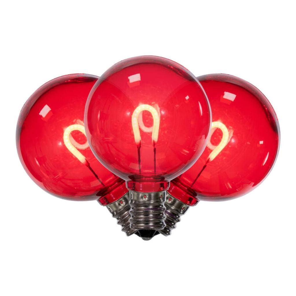 0.6 watt G40 Candelabra Screw Base Red Replacement LED Light Bulb (25 Pack) 1