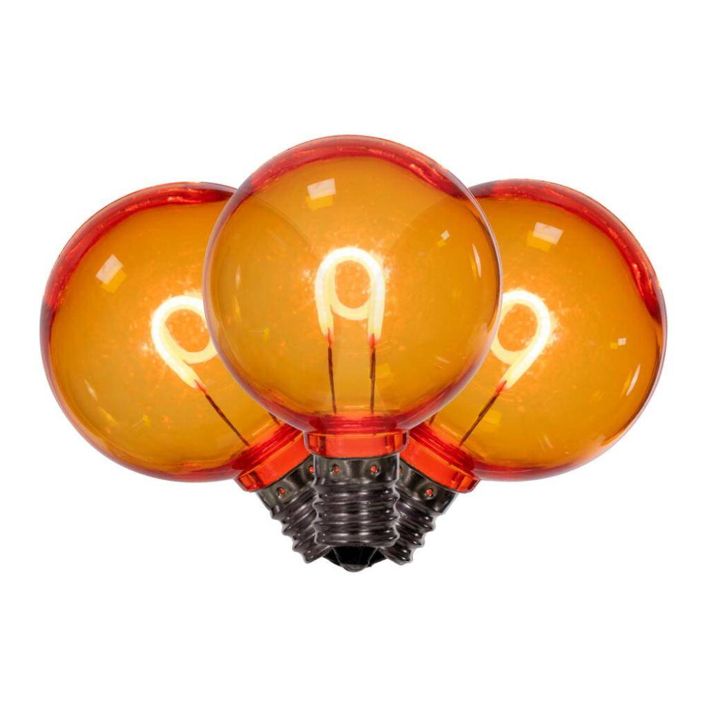 0.6 watt G40 Candelabra Screw Base Amber Replacement LED Light Bulb (25 Pack) 1