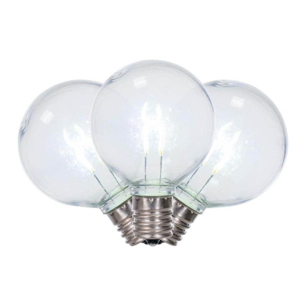 0.6 watt 120 volt - G50 Intermediate Screw Base Pure White Replacement LED Light Bulbs (25 Pack) 1