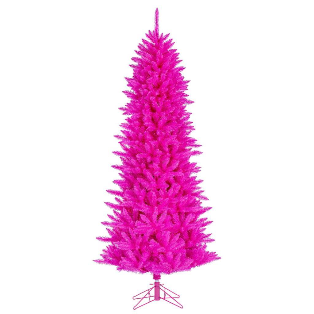 7.5' x 40" Hot Pink Artificial Christmas Tree 1