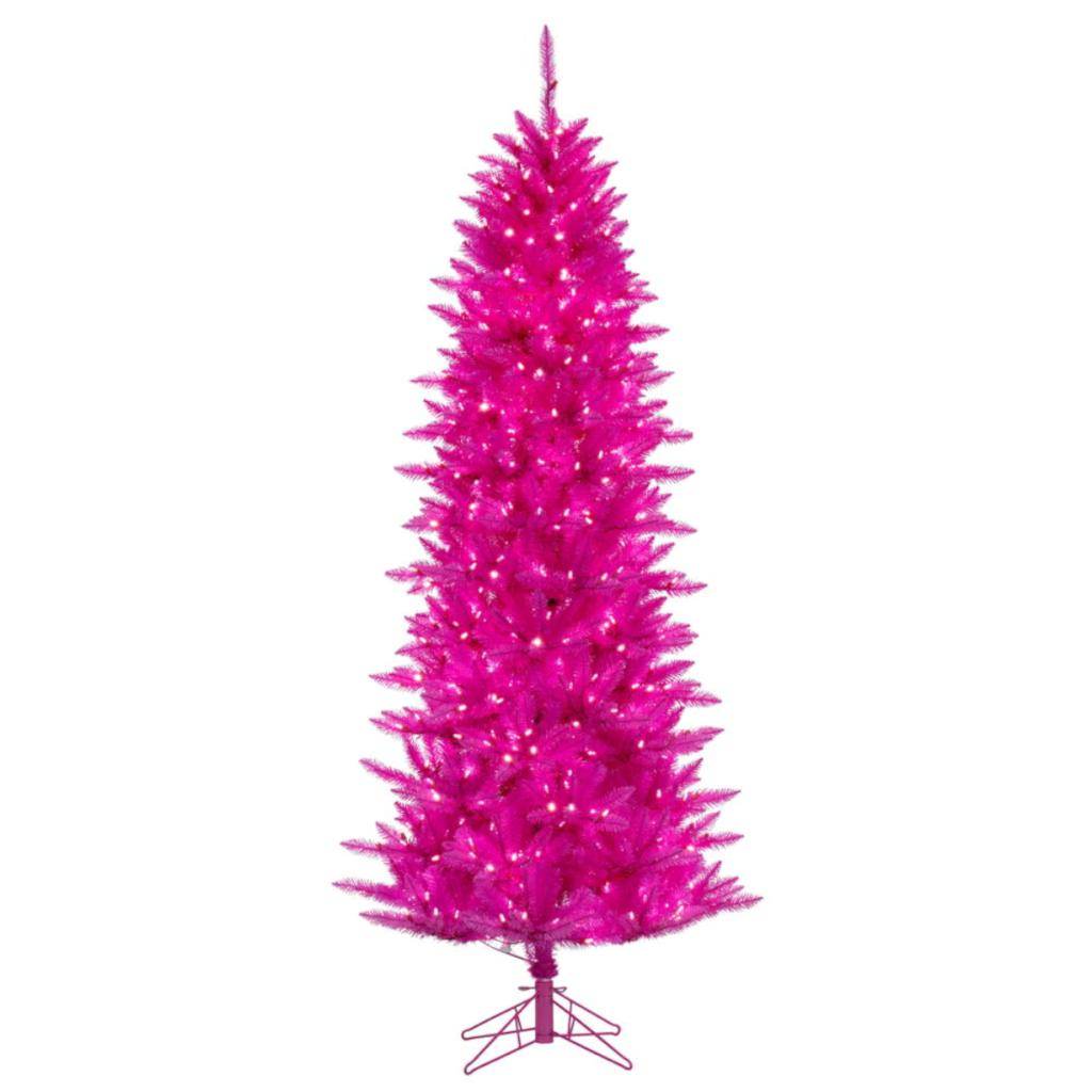 10' x 50" Hot Pink 1000 Pink Lights Artificial Christmas Tree 1