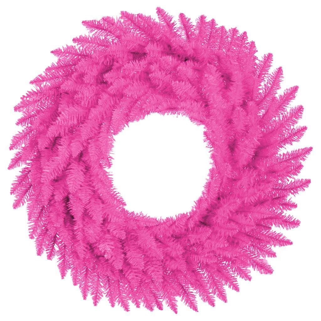 30" Hot Pink Unlit Artificial Christmas Wreath 1