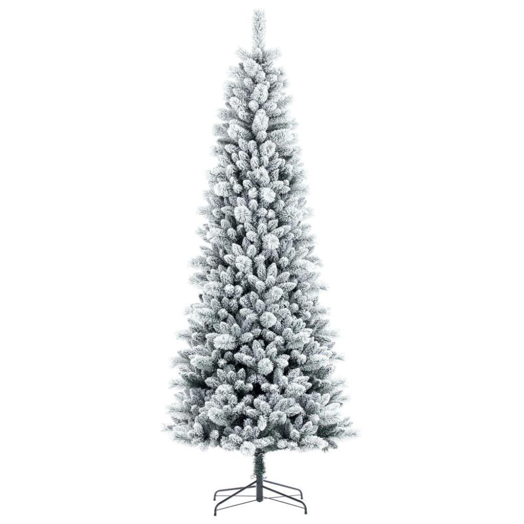 7.5' x 36" Flocked White Pine Unlit Artificial Christmas Tree 1