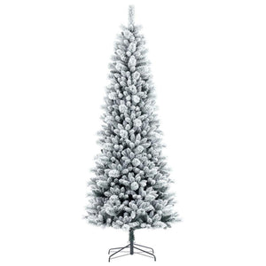 7.5' x 36" Flocked White Pine Unlit Artificial Christmas Tree 1