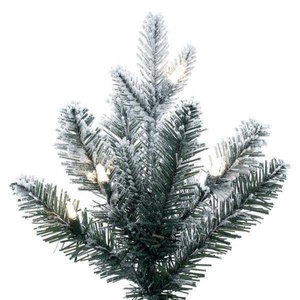 4.5' x 30" Frosted Potted Spruce Tree 120 Light Warm White Artificial Christmas Tree 2