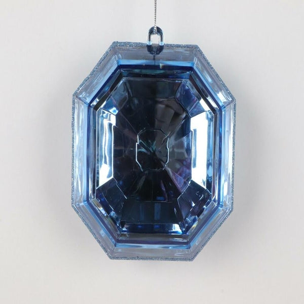 6" Baby Blue Square Jewel Glitter Ornament Assortment (2 Pack) 1