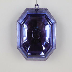 6" Lavender Square Jewel Glitter Ornament Assortment (2 Pack) 1
