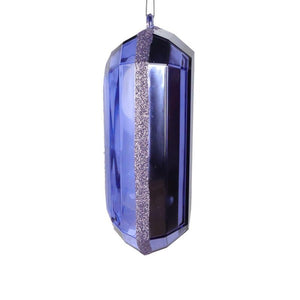 8" Lavender Rectangle Jewel Glitter Christmas Ornament Assortment (2 Pack) 2