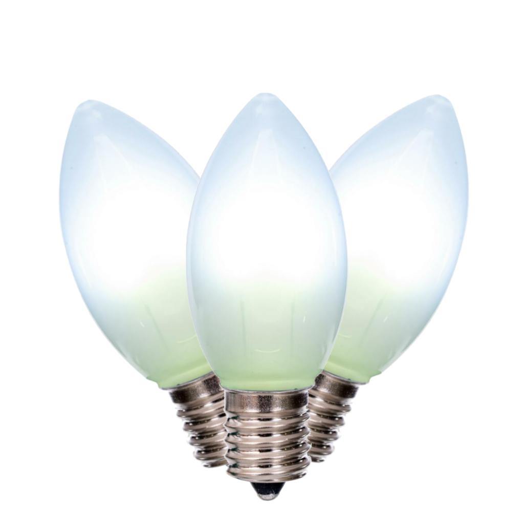 0.6 watt 120 volt C9 Intermediate Screw Base Pure White Replacement LED Light Bulb (25 Pack) 1