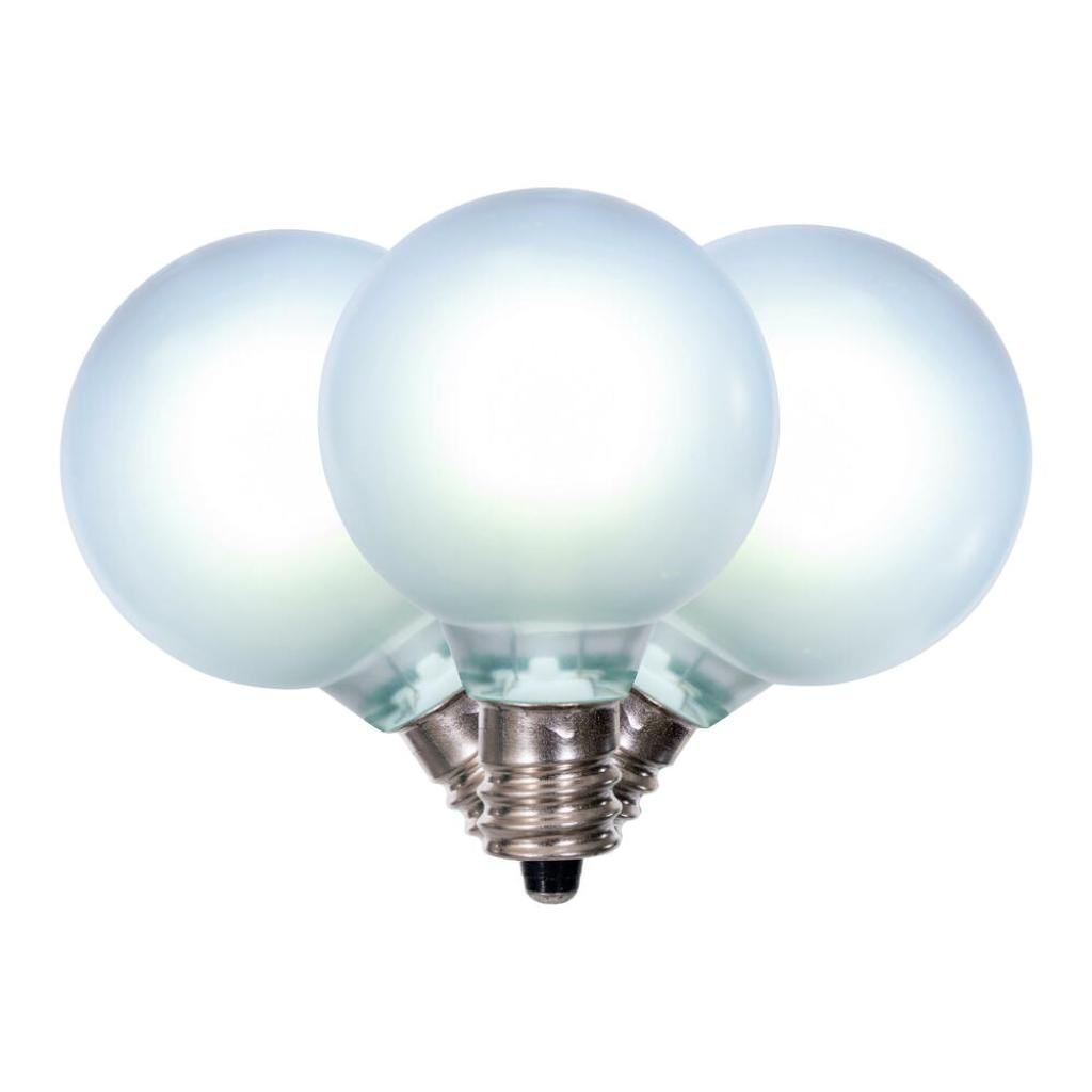 0.6 watt G40 Candelabra Screw Base Pure White Frosted Replacement LED Light Bulb (25 Pack) 1