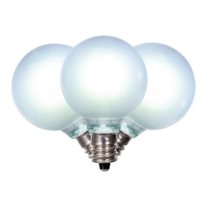 0.6 watt G40 Candelabra Screw Base Pure White Frosted Replacement LED Light Bulb (25 Pack) 1
