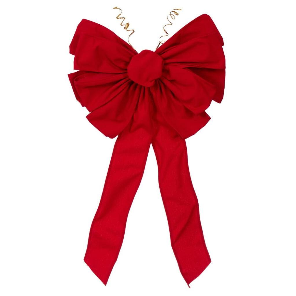 18" x 25.5" Red 11-Loop Christmas Bow 1