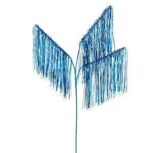 36" Turquoise Icicle Tinsel Spray (3 Pack) 1