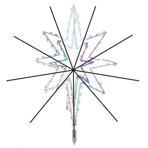 36" 3-D White LED Bethlehem Star Tree Top 1