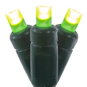 50 Light 25' Green Wire Lime LED Christmas Light Set 1