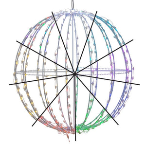 304 Light 36" RGB/White Folding White Wire LED Sphere 1