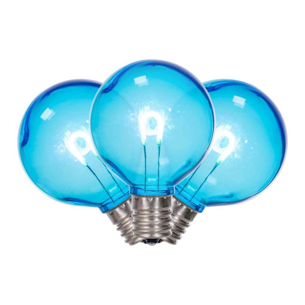 0.6 watt 120 volt - G50 Intermediate Screw Base Teal Replacement LED Light Bulbs (25 Pack) 1