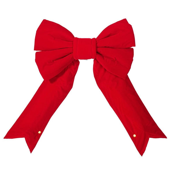 15" x 18.5" Red Velvet Outdoor Christmas Bow 1