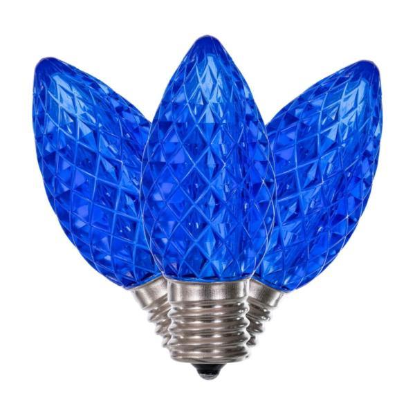 0.7 watt C9 Intermediate Screw Base Blue Twinkle Replacement LED Light Bulbs (25 Pack) 2