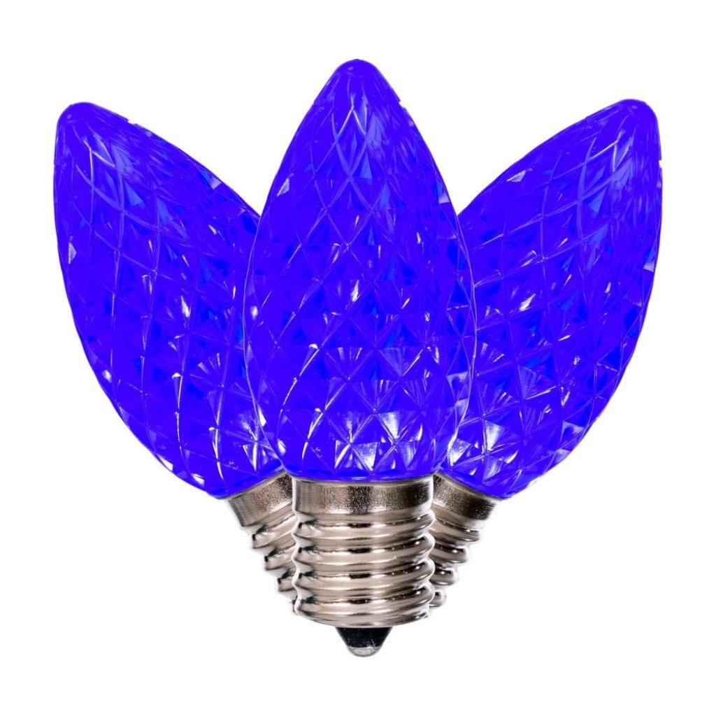 0.7 watt C9 Intermediate Screw Base Blue Twinkle Replacement LED Light Bulbs (25 Pack) 1