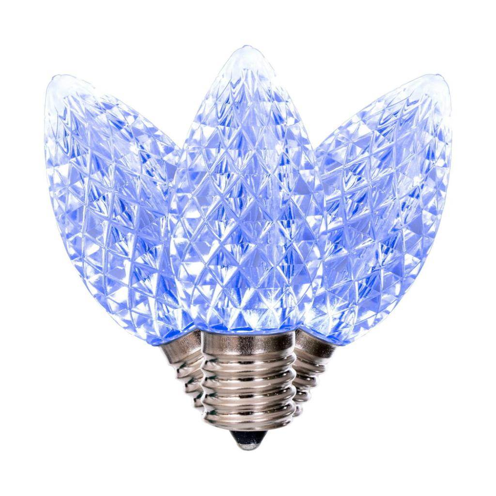 7 watt C9 Intermediate Screw Base Cool White Faceted Replacement LED Light Bulb (25 Pack) 1