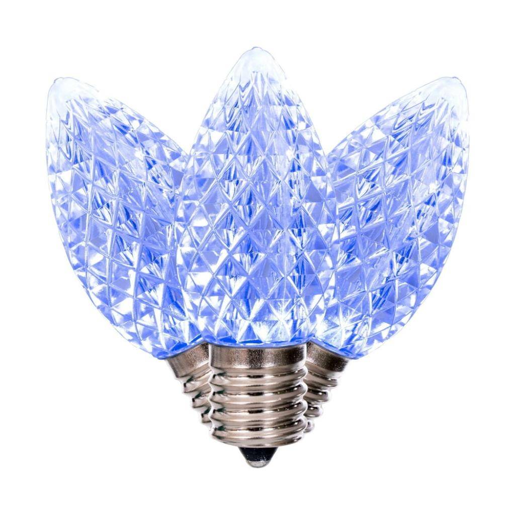 0.7 watt C9 Intermediate Screw Base Cool White Twinkle Replacement LED Light Bulbs (25 Pack) 1