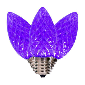 7 watt C9 Intermediate Screw Base Purple Faceted Replacement LED Light Bulb (25 Pack) 1