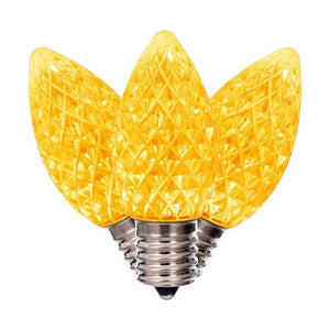 7 watt C9 Intermediate Screw Base Yellow Faceted Replacement LED Light Bulb (25 Pack) 1