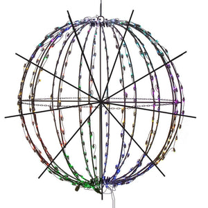 360 Light 42" RGB/Warm White Folding Black Wire LED Sphere 1