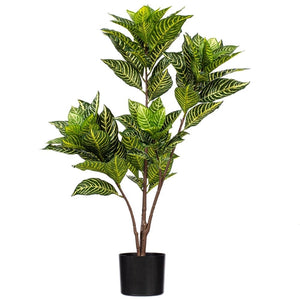 36" Green Alocasia Zebrina Potted Artificial Plant 1