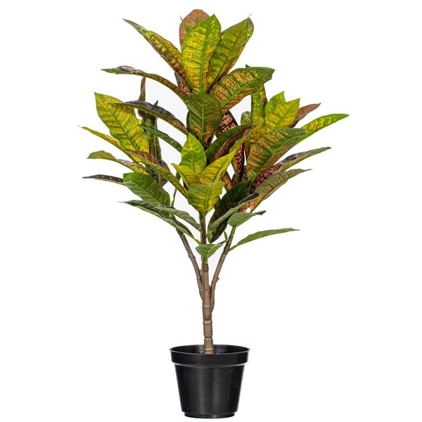 24"  Artificial Cronton in Black Pot 1