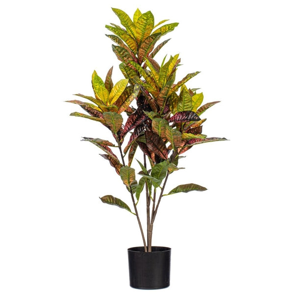 36"  Artificial Cronton in Black Pot 1