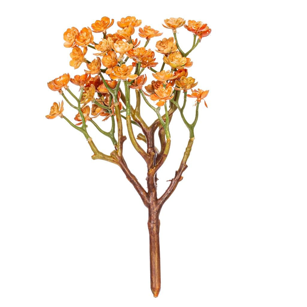 10" Artificial Orange Mini Echeveria Stem (4 Pack) 1
