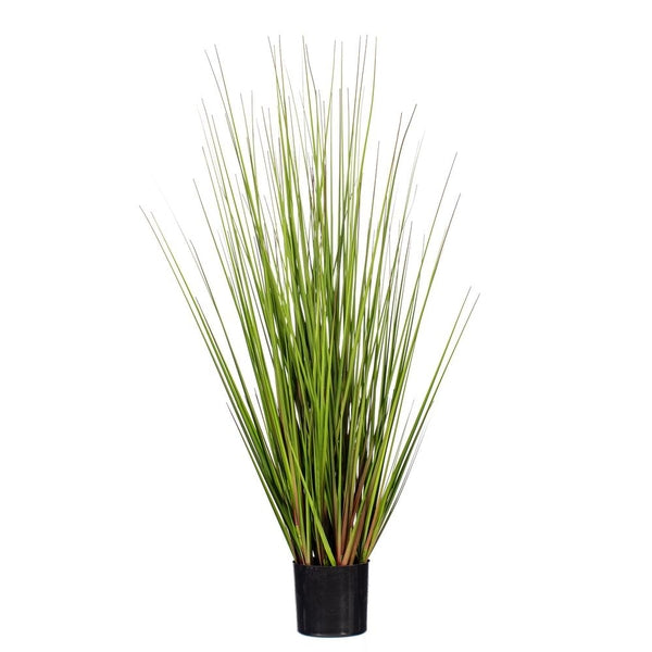36" Green/Burgundy Flax Grass Potted Artificial Decorative Grass 1
