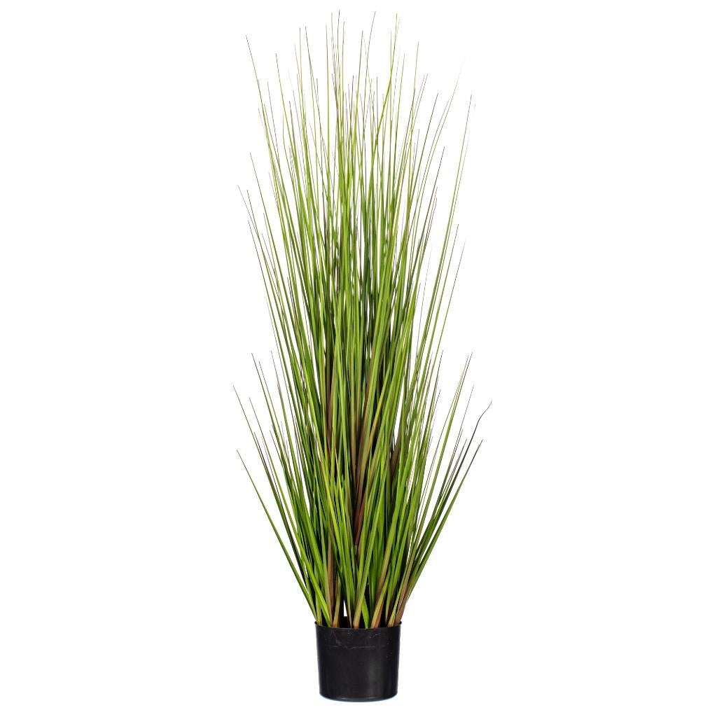 48" Green/Burgundy Flax Grass Potted Artificial Decorative Grass 1